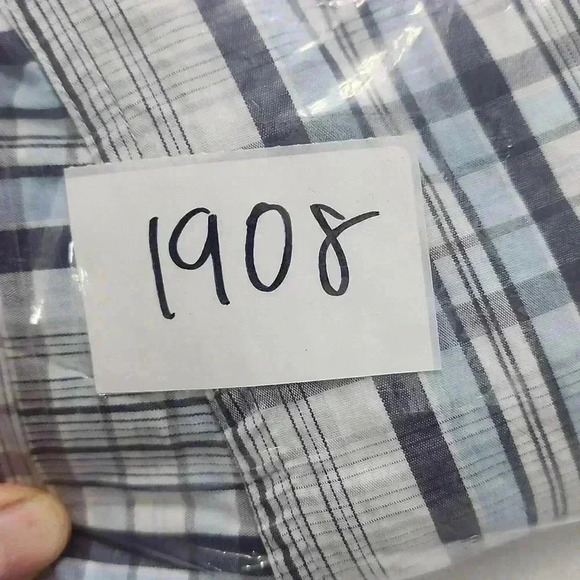 Jeep Blue Plaid Short Sleeve Button Down Men's Shirt L - Picture 10 of 10